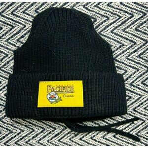 Cerveza Pacifico Clara Black Dog Stocking Hat With Yellow Patch & Drawstring